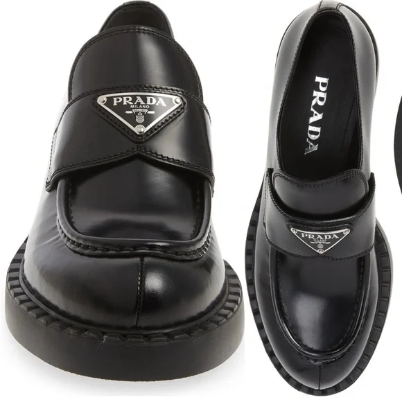 Shoes | Prada Triangle Logo Loafer | Poshmark